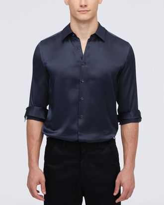 LilySilk 22MM Mulberry Silk Basic Mens Shirt