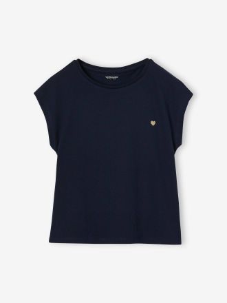 Vertbaudet M&auml;dchen T-Shirt BASICS Oeko-Tex marine