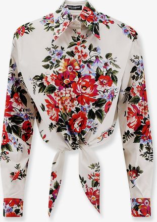 Dolce & Gabbana Camicia in cotone con stampa multicolore - DOLCE & GABBANA - gender_Woman