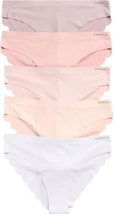 Danskin 5-Pack Brushed Microfiber Tangas in Moonstone at Nordstrom Rack, Size Medium