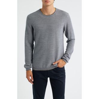 Jack Victor Belvedere Tipped Merino Wool Sweater in Grey at Nordstrom Rack, Size Xx-Large