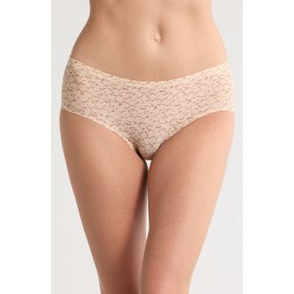 Chantelle Soft Stretch Seamless Hipster Panties in Norah Beige Print at Nordstrom