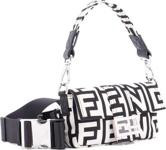 Fendi X Marc Jacobs Borsa a spalla Baguette NM con stampa - Nero
