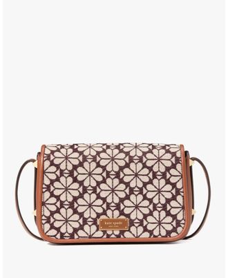 Kate Spade New York Womens Liv Flower Jacquard Crossbody Bag - Red - One Size