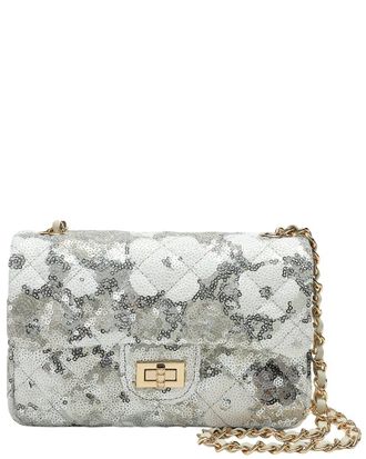 Tiffany & Fred Sequin & Leather Quilted Shoulder Bag