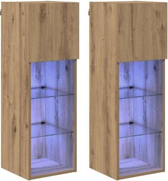 vidaXL Wall-mounted TV Cabinets 2 pcs Artisan Oak 30.5 x 30 x 90 cm vidaXL