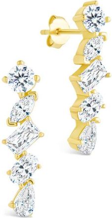 Sterling Forever Blythlyn Cubic Zirconia Drop Earrings in Gold at Nordstrom