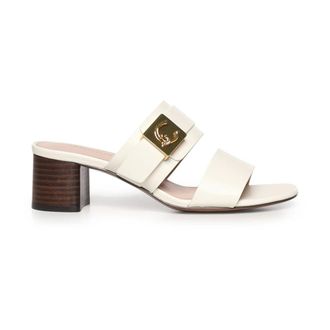 Coccinelle Heeled Mules, female, White, Size: 10 US C-Me Lock Sandal