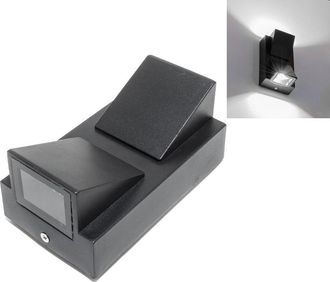 Trade Shop Trade Shop Traesio - Trade Shop - Applique Lampada Faretto Per Uso Esterno A Led Luce 6500k 10w Nero Luce A 2 Vie