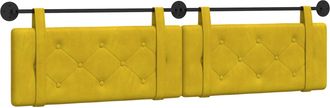 vidaXL Cabecero Colgante Amarillo Terciopelo Vidaxl