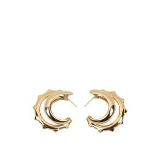 Valentino Garavani Gouden Stud Oorbellen met Haaksluiting - Dames - Oorbellen - Geel - ONE Size - Accessoires