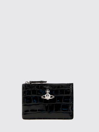 Vivienne Westwood Croc-Effect Calf Leather Card Holder with Orb Logo