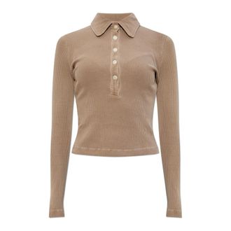 Citizens Of Humanity Polo Shirts, female, Brown, Size: XS Brea 60s Polo