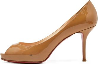 Christian Louboutin patent-finish pumps - Neutrals