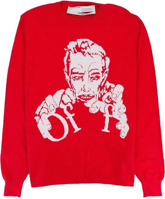 Off-white embroidered sweatshirt - 2001 RED