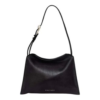 Orciani Trinity Lagoon Small Shoulder Bag - Dames - Tassen - Zwart - Maat: ONE Size Leer