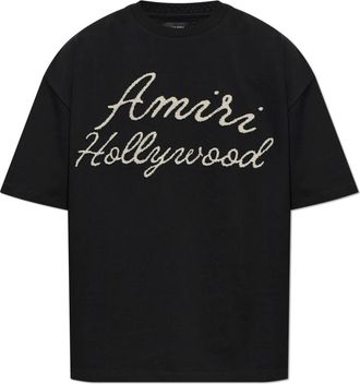 Amiri Logo T-Shirt - Heren - T-shirts - Zwart - S - Katoen - Tops
