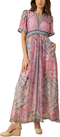 Hale Bob Hale Bob Jaliyah Silk-Blend Maxi Dress