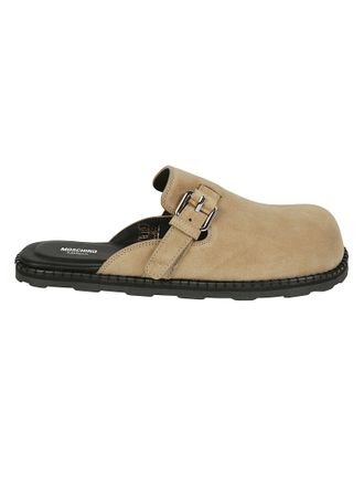 Moschino Calf Leather Rounded Toe Sandals