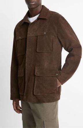 Vince Suede Hunter Jacket in Dark Brown at Nordstrom Rack, Size Medium