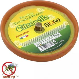 Trade Shop Trade Shop - Confecto 10 X Candela Citronella En Terracotta Diametro 15 Cm Antizance