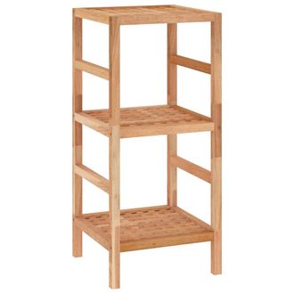 vidaXL Estante De Ba&ntilde;o Madera Maciza Nogal 35,5x35,5x79 Cm Vidaxl