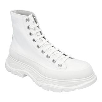 Alexander McQueen Alexander Mcqueen Mens Tread Slick Boot in White Canvas - Size 42.5 EU/IT