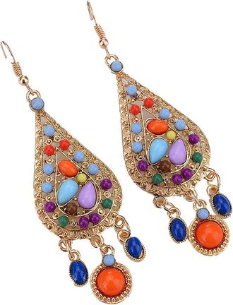 Generic Bohemian Vintage Tassels Dangle Earring Boho Earrings for Women Girls Exquisite Workmanship Multicoloured