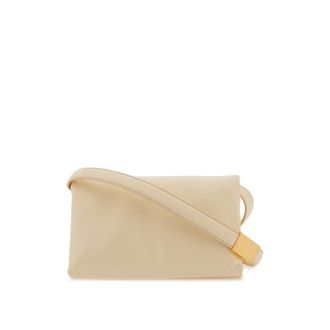 Marni Small Prisma Bag In Ivory Leather