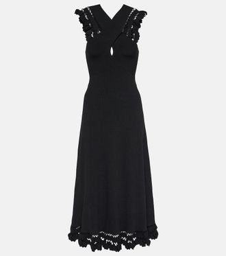 Ulla Johnson Vestido midi Fiora de punto acanalado