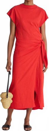 Apiece Apart Fuerte Wrap Dress In Firecracker Red