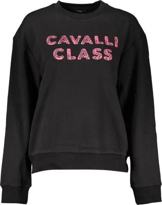 Cavalli Sweatshirt met Lange Mouwen - Dames - Sweatshirts - Zwart - S - Katoen - Hoodies & sweatvesten