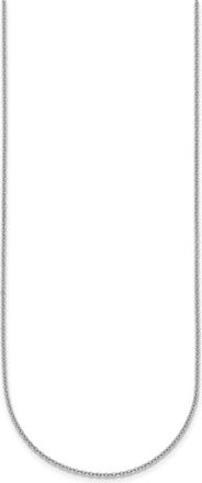 Diamond2Deal 14K White Gold Rhodium-plated Polished 1.5mm Solid Cable Chain Necklace