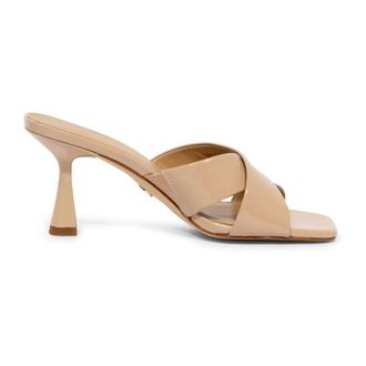 Michael Kors Clara Mule Sandaal - Dames - Muiltjes - Beige - 36 EU - Leer - Schoenen