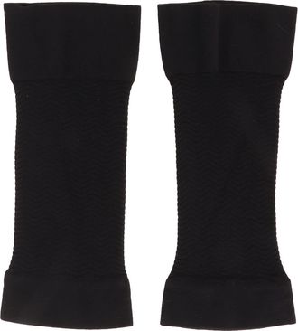 Brrnoo Arm Compression Sleeves (L, Black) - Soft Cotton Arm Shaper for Women & Men, Tight Wrap for Flabby Arms, Breathable, UV Protection, Firm Splicing, Arm