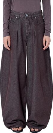 Jacquemus Le De-N&icirc;mes Ovalo Jeans - Dames - Loose Fit Jeans - Bruin - W29 - Katoen - Jeans