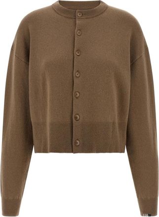 Extreme Cashmere N&deg;170 Chou Cardigan - Dames - Cashmere truien - Bruin - ONE Size - Wol - Truien & Vesten