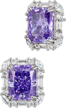 Savvy Cie Jewels Silver CZ Stud Earrings