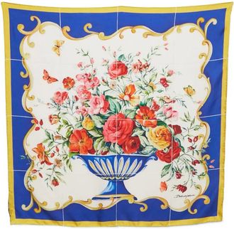 Dolce & Gabbana Foulard a fiori - Bianco