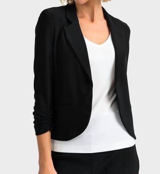 Joseph Ribkoff Womens Cover Up Blazer Jacket In Black