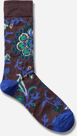 sacai Floral Socks Brown