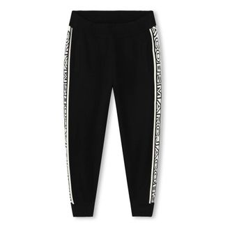 Marc Jacobs Black Jacquard Logo Elasticated Trousers - male - Marc Jacobs - Sweatpants - Black - 8 Y - Kids