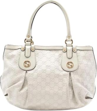 Gucci Pre-owned Handbags, female, White, Size: ONE SIZE Pre-owned The Scarlett Tote Bag
