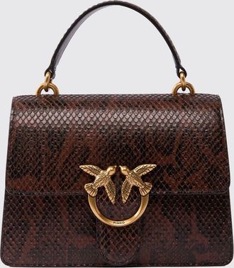 Pinko Mini borsa a mano Love Bag One in pelle con stampa pitone e logo