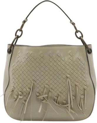 Bottega Veneta Pre-owned Shoulder Bags, female, Beige, Size: ONE SIZE Pre-owned Intrecciato Shoulder Bag