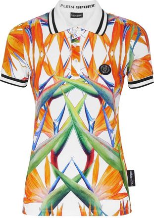 Plein Sport Polo shirt SS - Dames - Fitness - Veelkleurig - XS - Katoen - Fitness