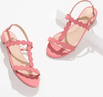 Talbots Keri Dot Vachetta Sandals - Mauve Glow - 6 1/2 M Talbots