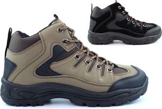 Generic Mens Walking Boots Size 6 Boys Walking Boots Size 13 Mens Hiking Shoes Hiking Boot Ankle Boot Trekking Shoes Lace Up Sizes 6-13 Khaki/Black 12 UK