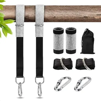 OEM Correa Para Columpio De &Aacute;rbol, 300 Cm, Accesorio Colgante Con Mosquetones Resistentes, Anillas En D Y Almohadillas Protectoras Para &Aacute;rboles - Para Ham