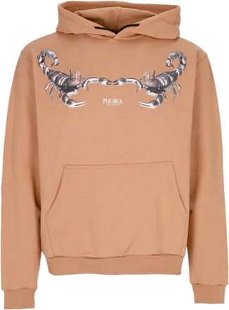 Phobia Archive Scorpion Hoodie - Heren - Hoodies - Bruin - M - Katoen - Hoodies & sweatvesten